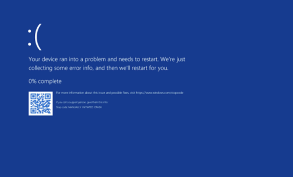 global outage blue screen - Your device ran into a problem and needs to restart. We're just collecting some error info, and then we'll restart for you. 0% complete for more information about this issue and possible fees wist yaf a support person, give the